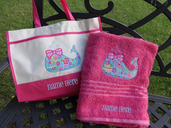 beach towel and tote