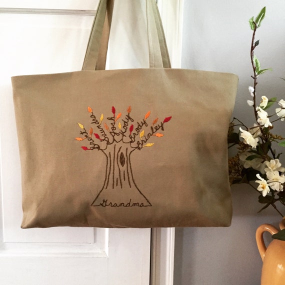 Personalized Family Tree Tote Bag