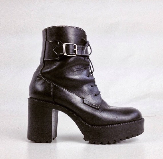 90s chunky platform heels