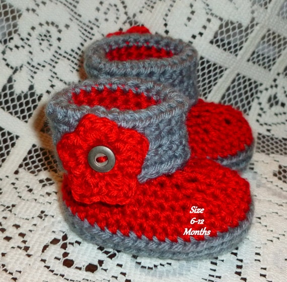 Baby Booties Crochet Cuffed Baby Booties Baby Boots Crochet