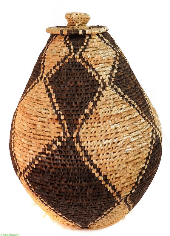 Botswana Basket Coiled Lidded Africa Superb 77320 by africadirect