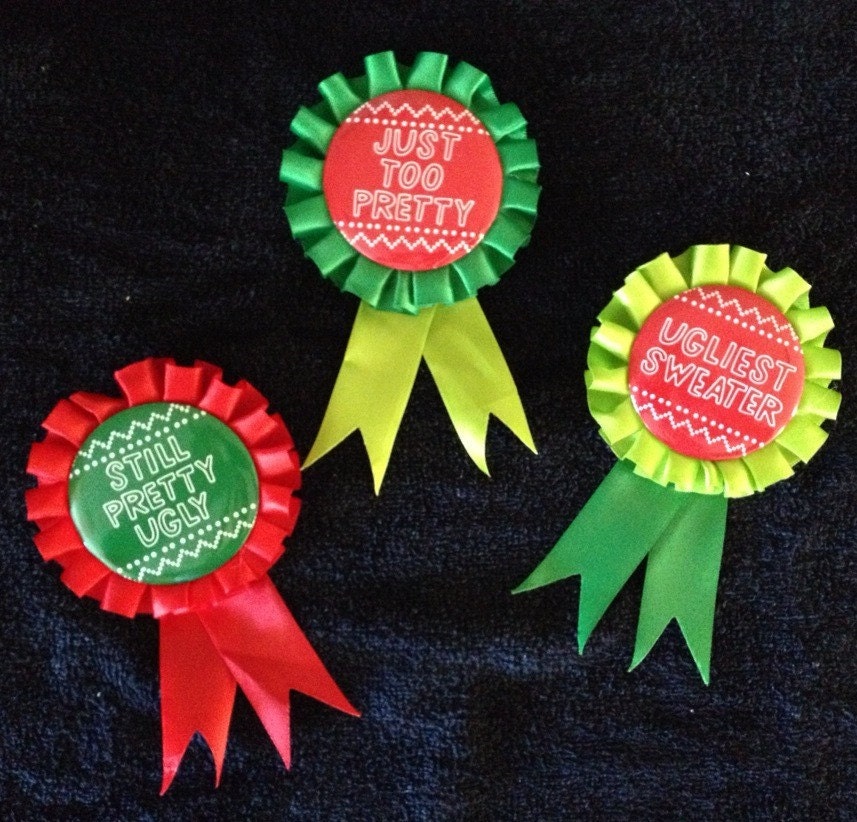 three ugly christmas sweater button awards three ugly christmas sweater button awards