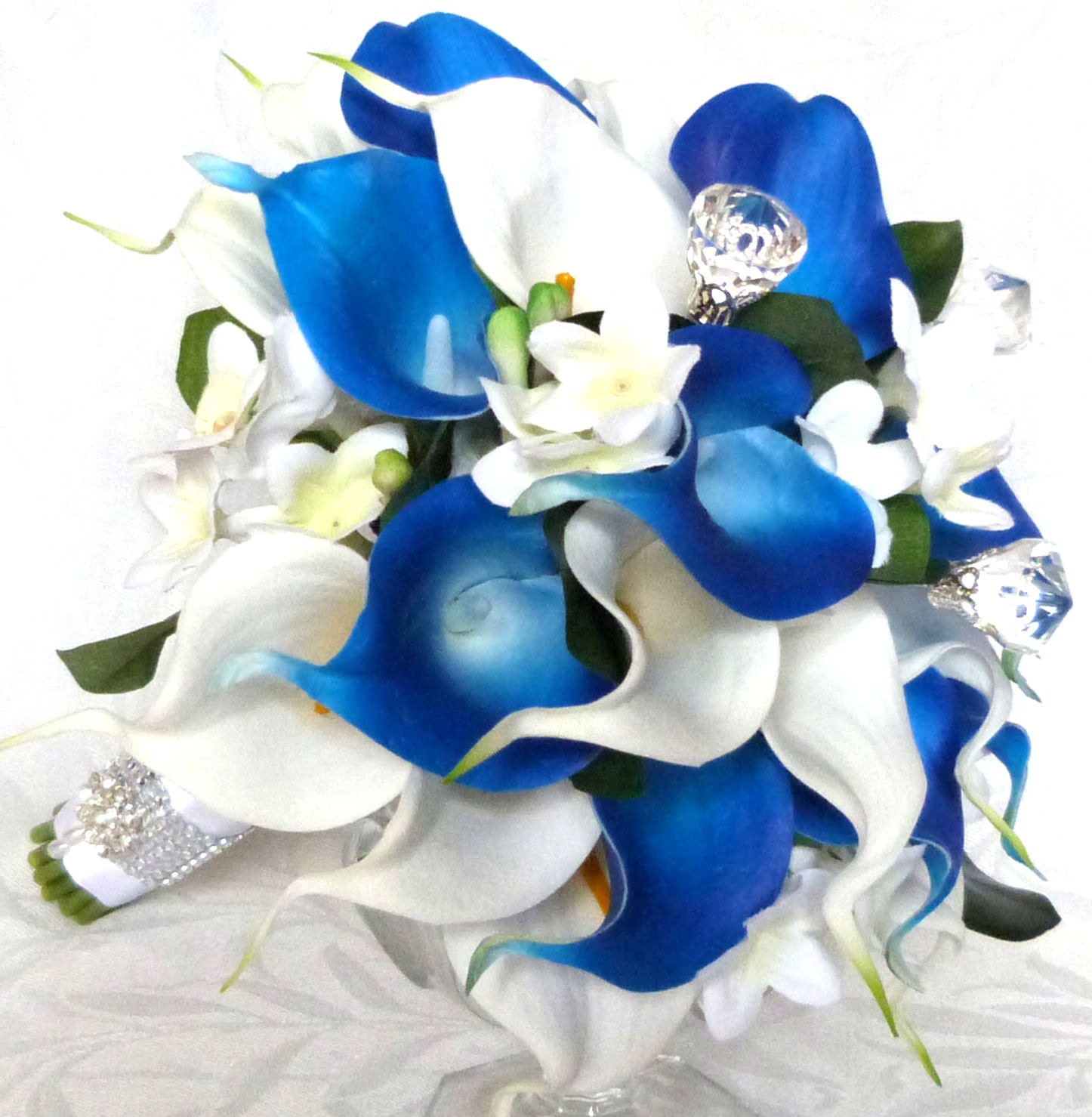 Blue And White Real Touch Calla Lily Bouquet Real Touch Calla 0510