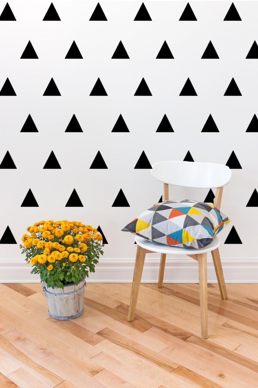 Triangle Vinyl Wall Decals Set of 24