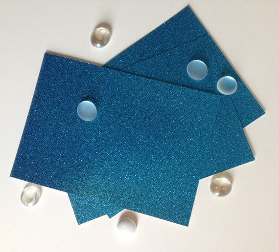 Ocean Blue Glitter Cardstock 5x7 for DIY Frozen Invitations