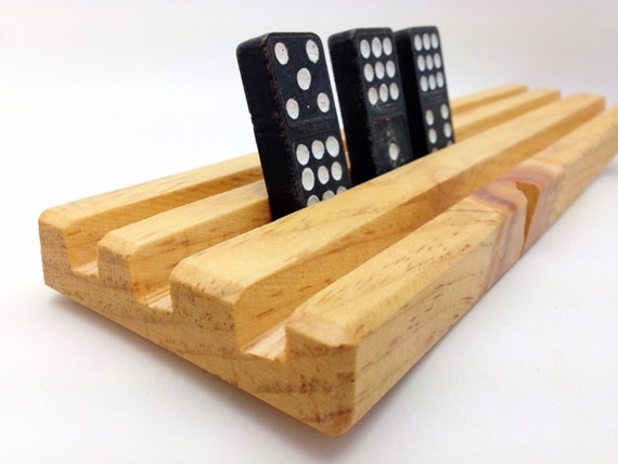 Items similar to Rustic Pine Natural Wood Dominoes Holders