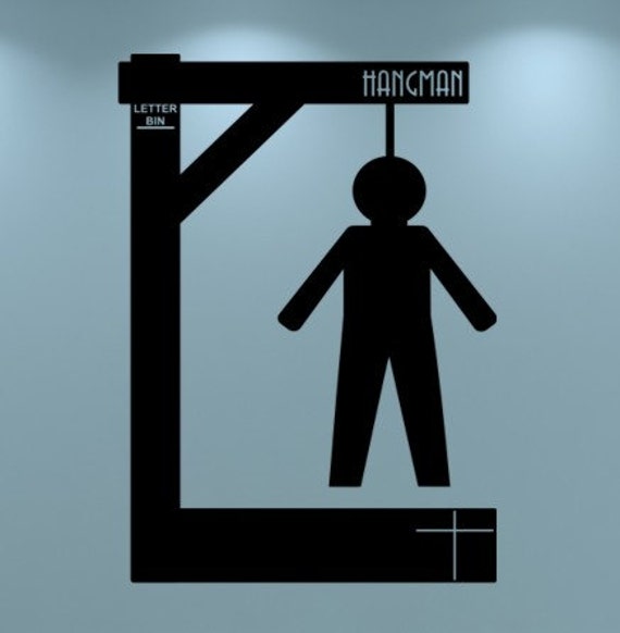 Hangman Decal Hangman Game, Chalkboard wall decal, Hangman Chalk board vinyl decal
