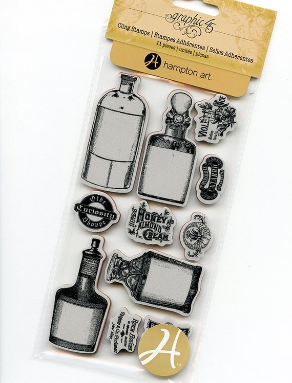 Cling Mounted Rubber Stamps from Graphic 45 Olde Curiosity