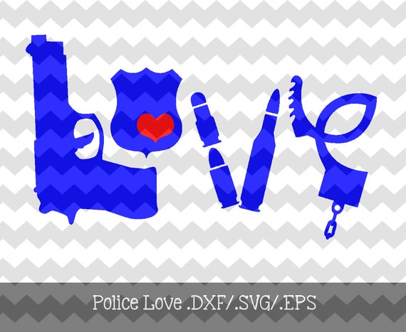 Download Police Love .DXF/.SVG/.EPS File for use with your Silhouette