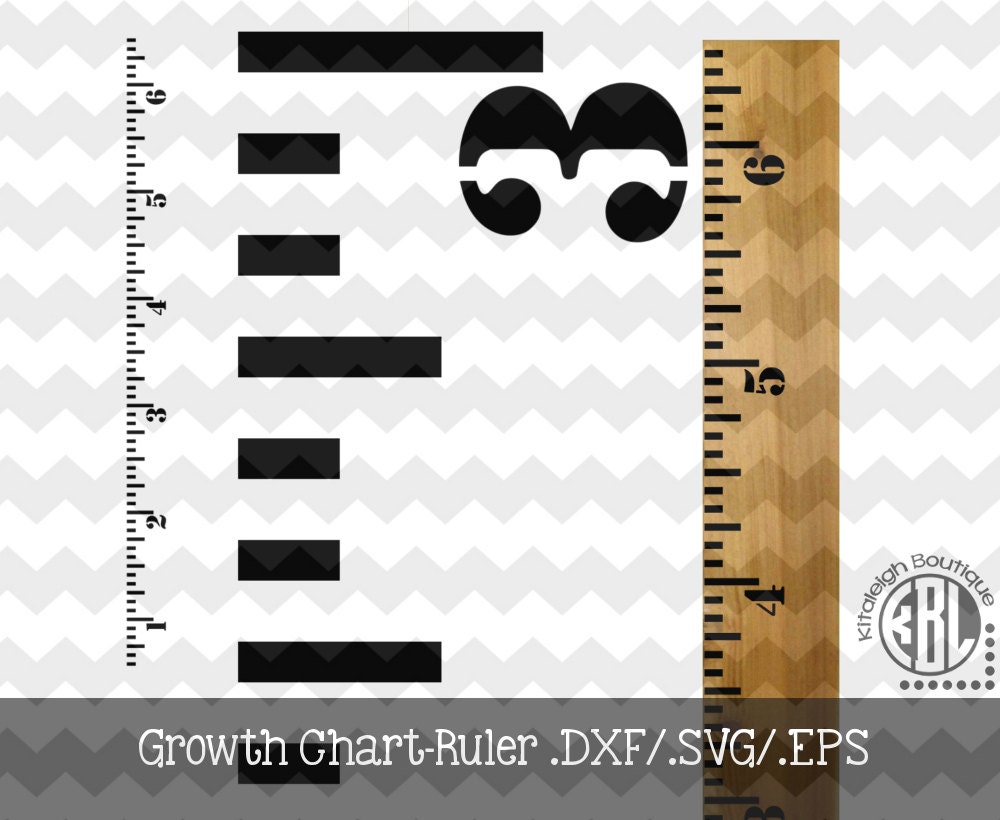 Download Growth Ruler.DXF/.SVG/.EPS File for use with your Silhouette