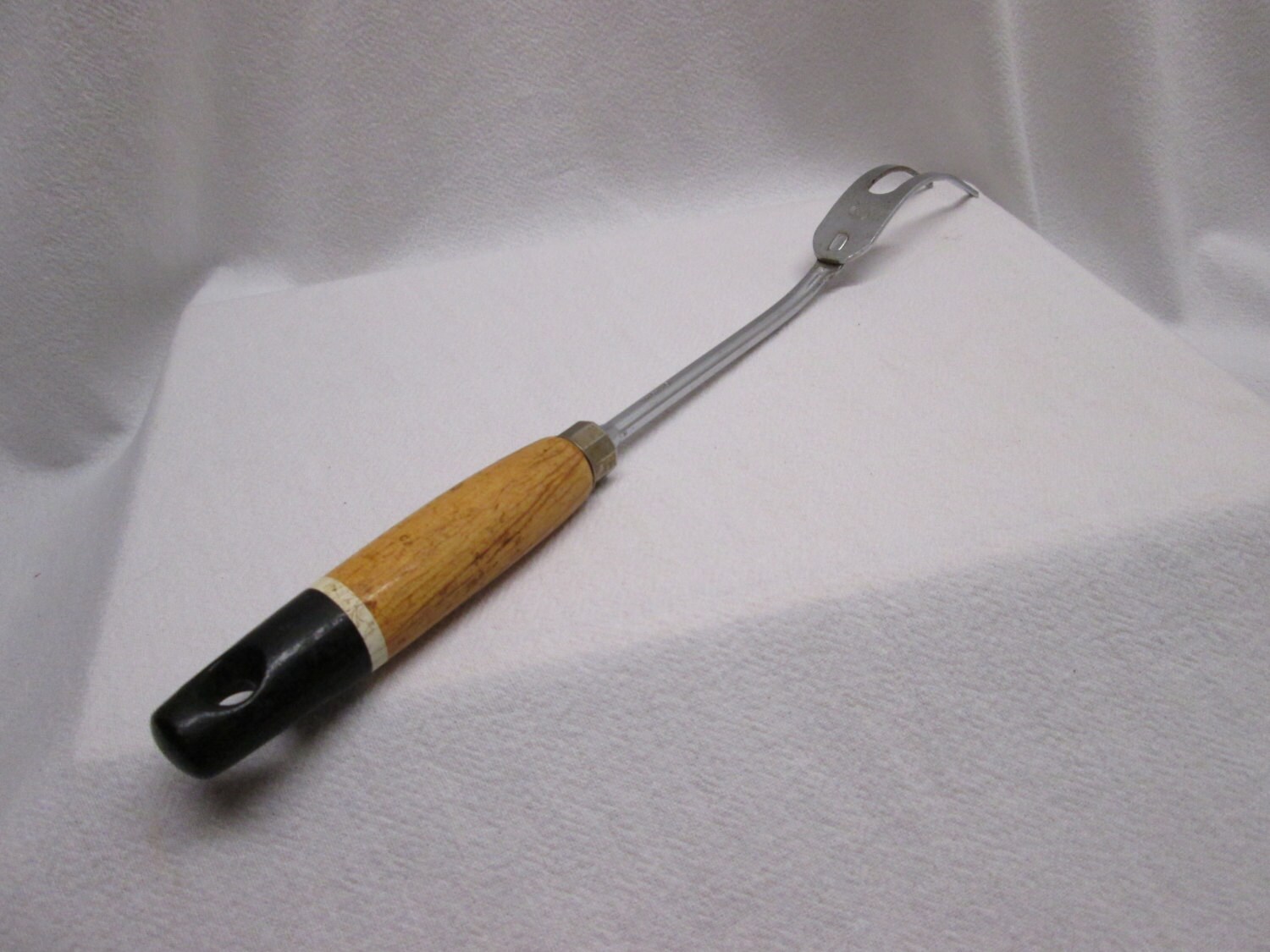 EKCO Serving Fork, made in USA, kitchen collectibles, wooden handle