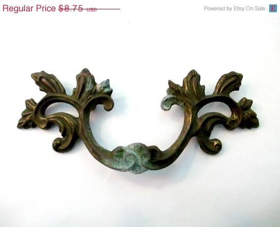 SALE Vintage French Provincial Drawer Pull 2″ centers RARE SIZE concave ...