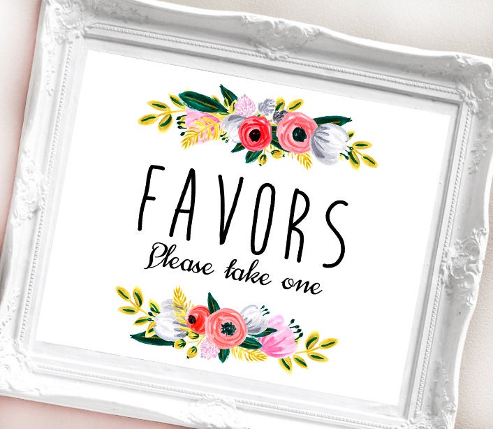 Download Printable Wedding Favors Sign Vintage Rustic Wedding Favor