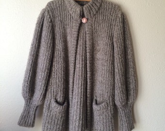 Vintage 80's Chunky Sweater Cardigan Bramble Lane