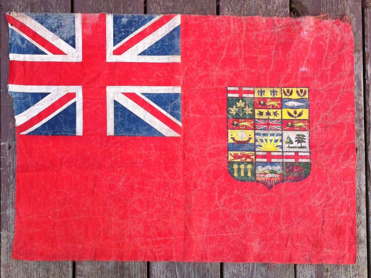 Scarce 1907 1921 Canadian Red Ensign Flag With by debbiesfunstuff