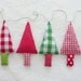 Fabric christmas tree garland christmas bunting