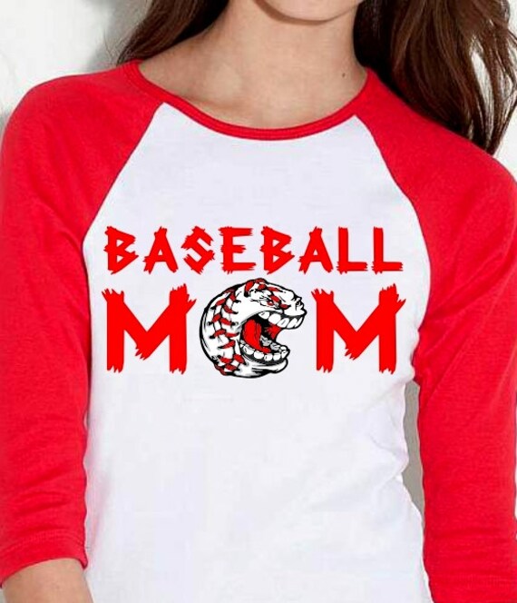Baseball Mom Raglan TShirt Mom Jersey.