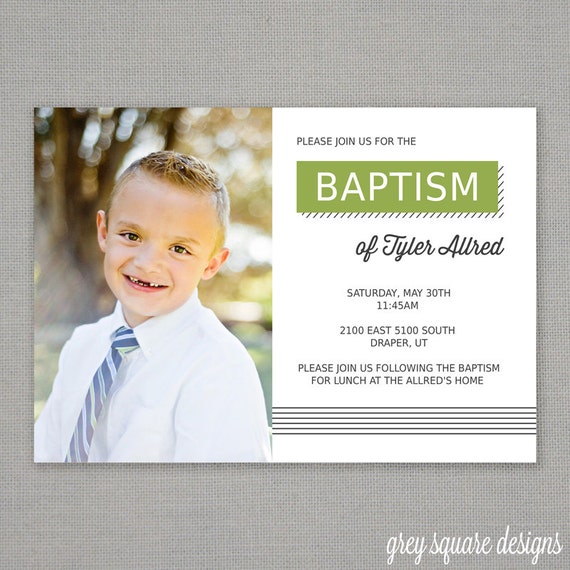 Lds Baptism Invitations Etsy 4