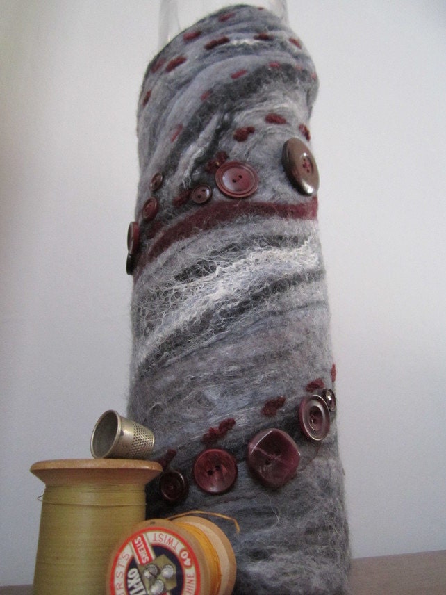 January sale sale. Felt vase cover glass vase cover felted