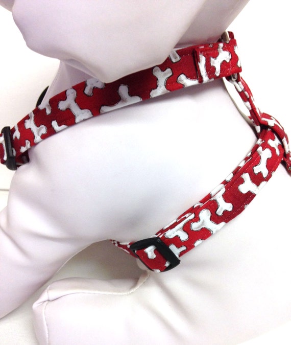 Dog Harness Bones Unleashed by LuLusCollars on Etsy