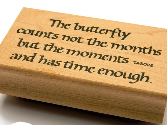 quotation stationery Quote Rubber Stamp,Tagore Mounted Wood Quotation, Stamps, Inky Antics