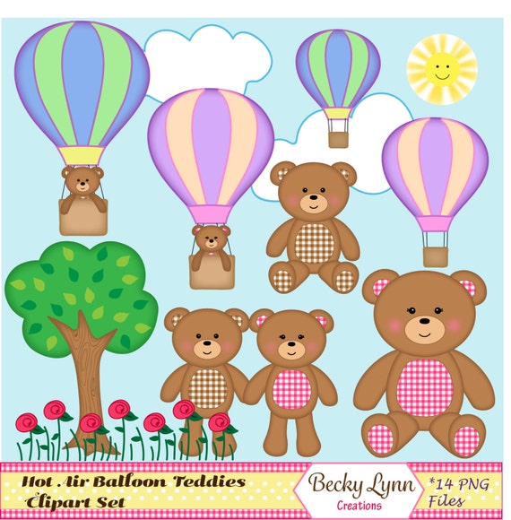 teddy bear with balloons clipart - photo #36