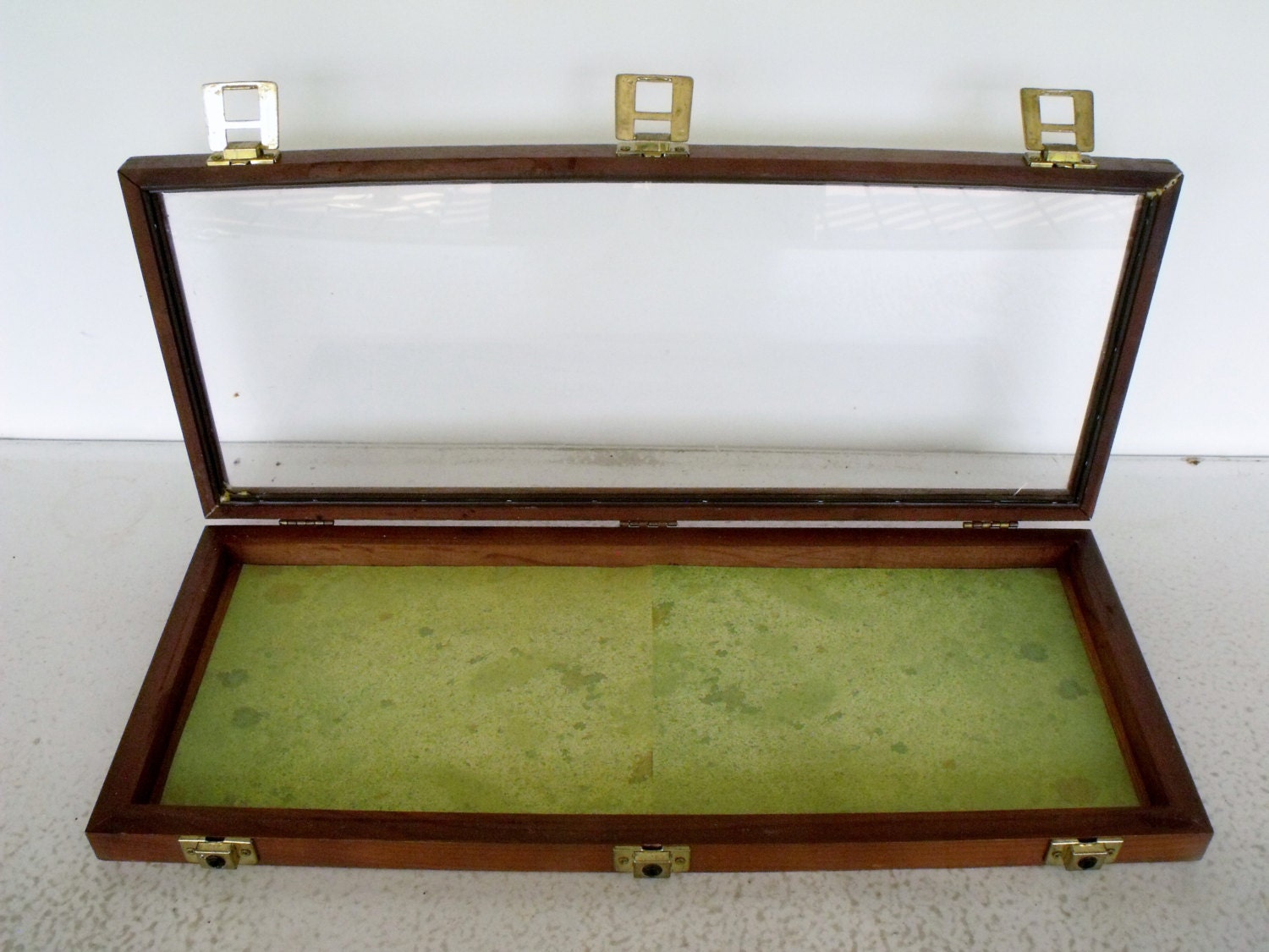 RESERVED 24 Keyed Display Case Wood Box Hinged Lid with