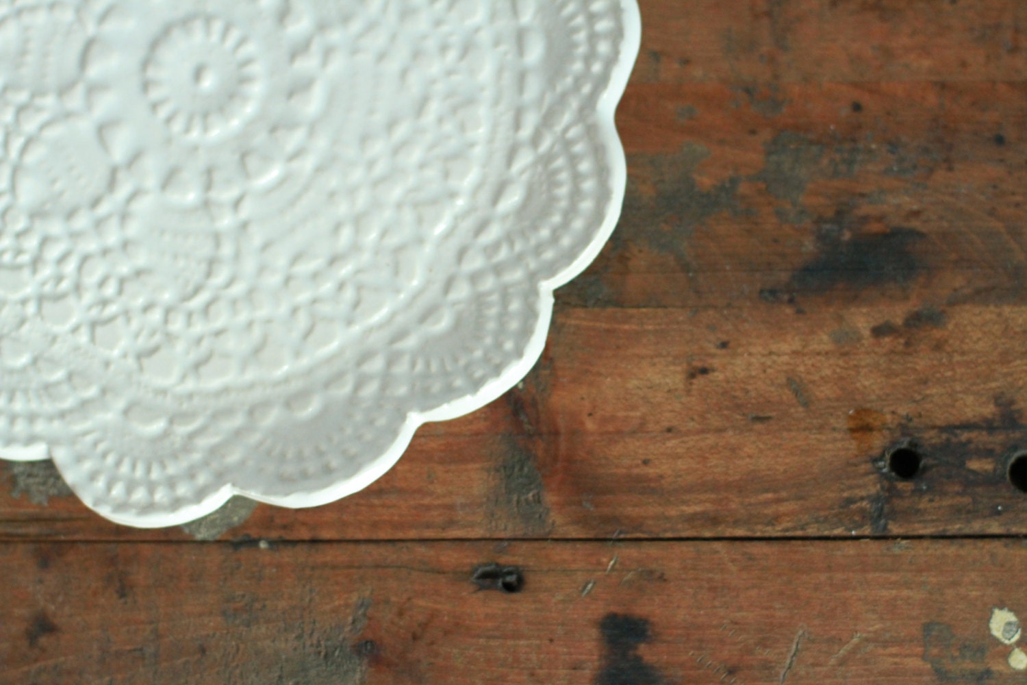 Lace Plate ceramic white dish