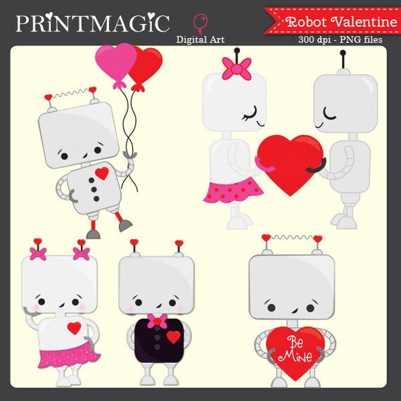 robot valentine clip art - photo #34