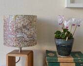 Vintage Map Lamp featuring London and the mouth of The Thames