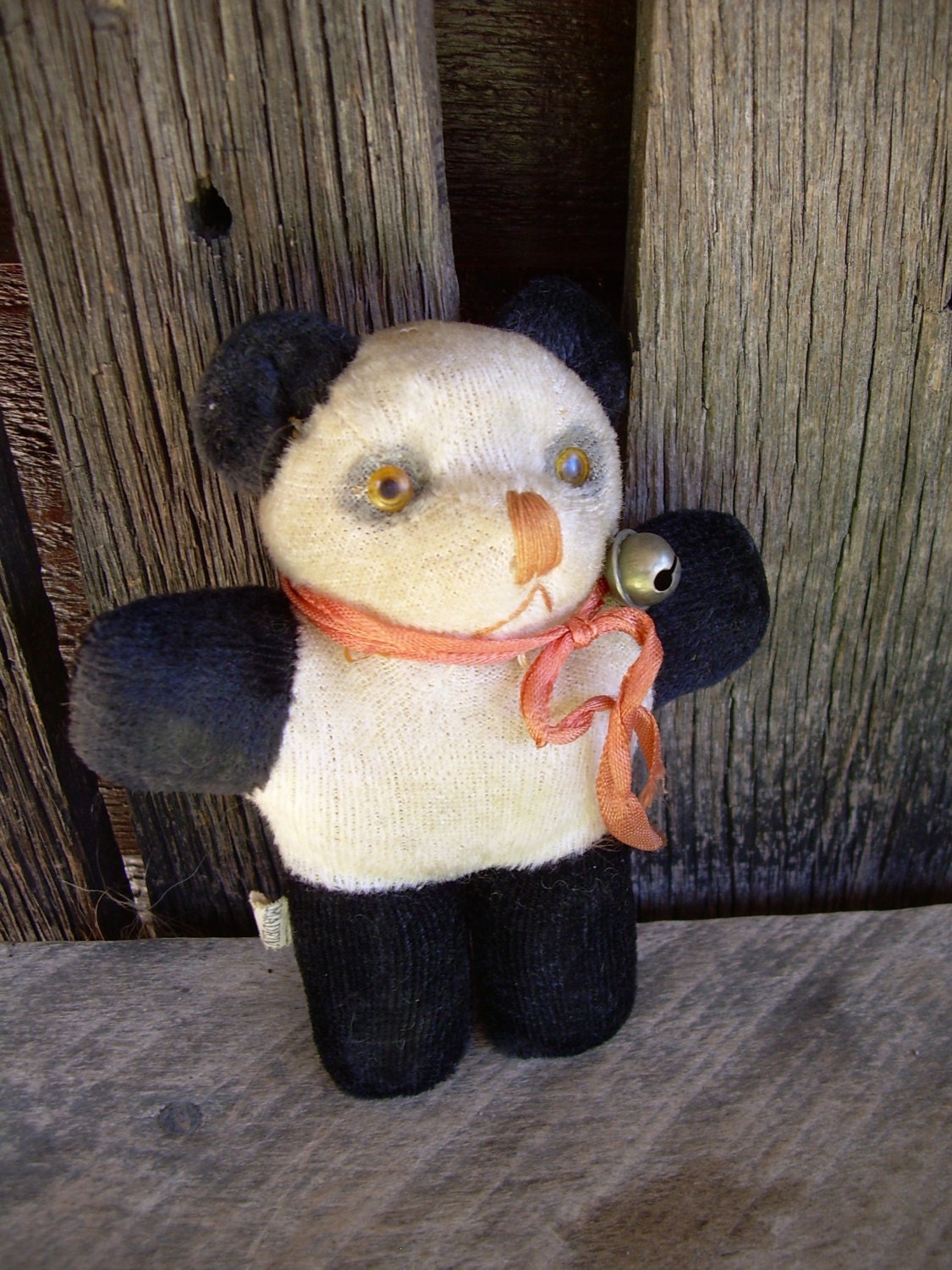 vintage panda bear stuffed animal