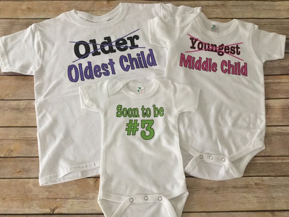 3rd child announcement shirts