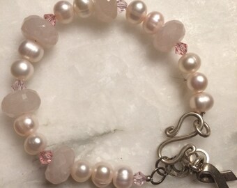 Cancer Awareness Pearl Bracelet