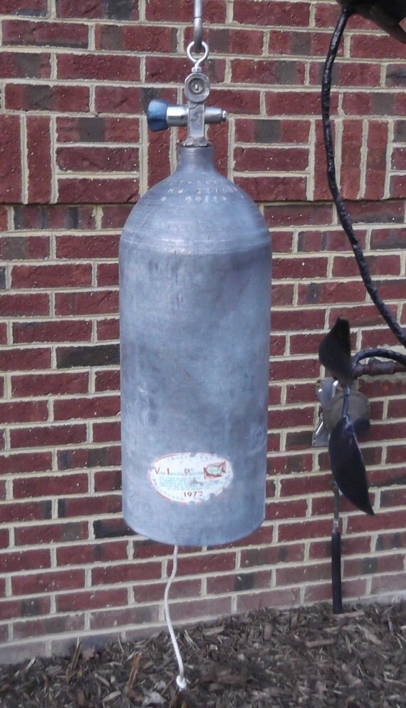 Diver Scuba Tank bell wind chime gong by PSACustomCreations