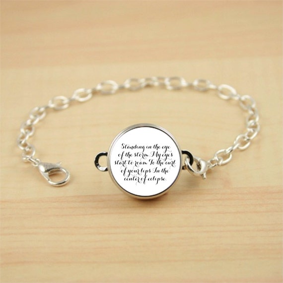 Custom Quote Bracelet Personalized Jewelry Poem or Song