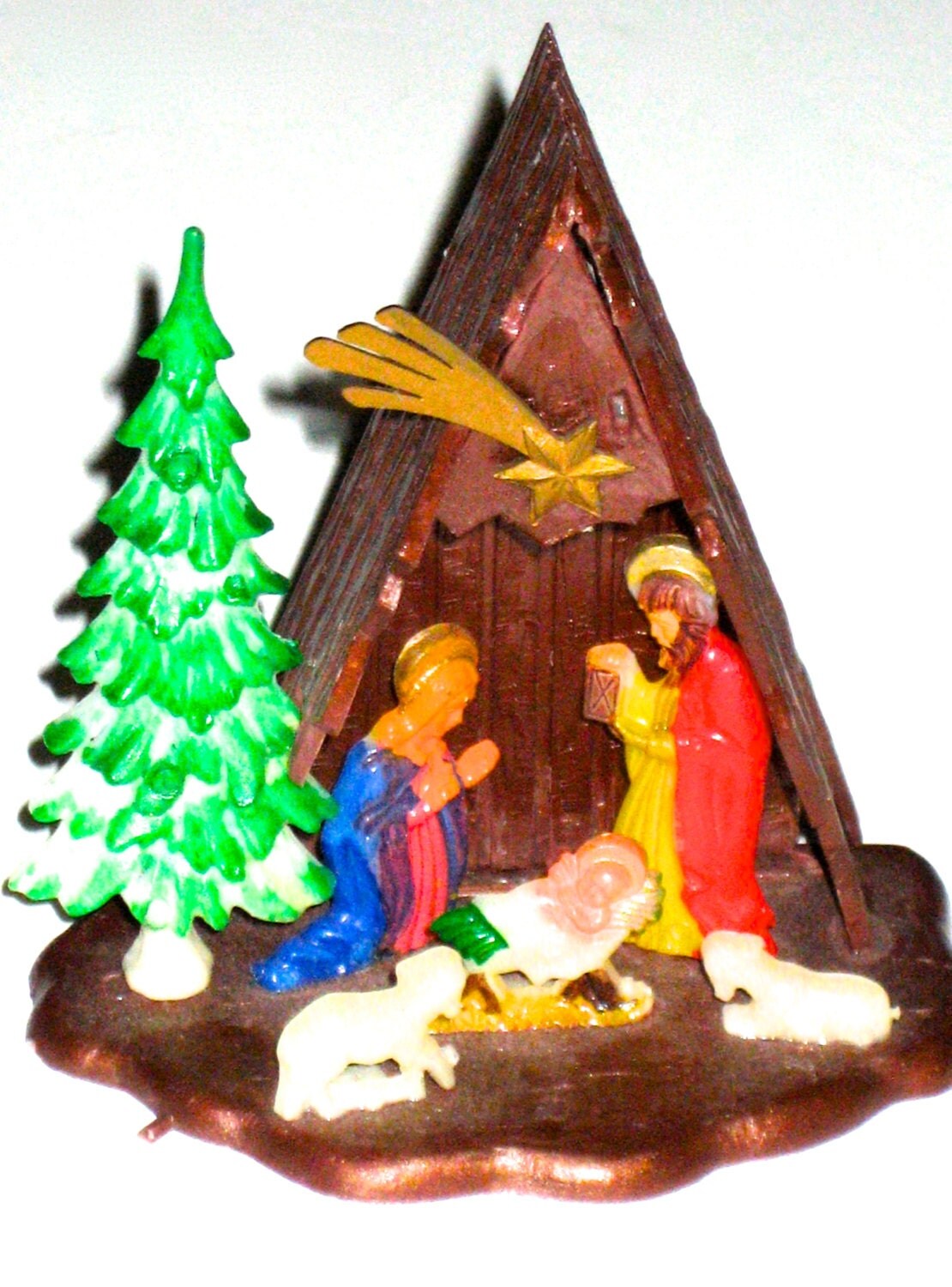 vintage plastic manger nativity 70s era christmas decoration vintage plastic manger nativity 70s era christmas decoration