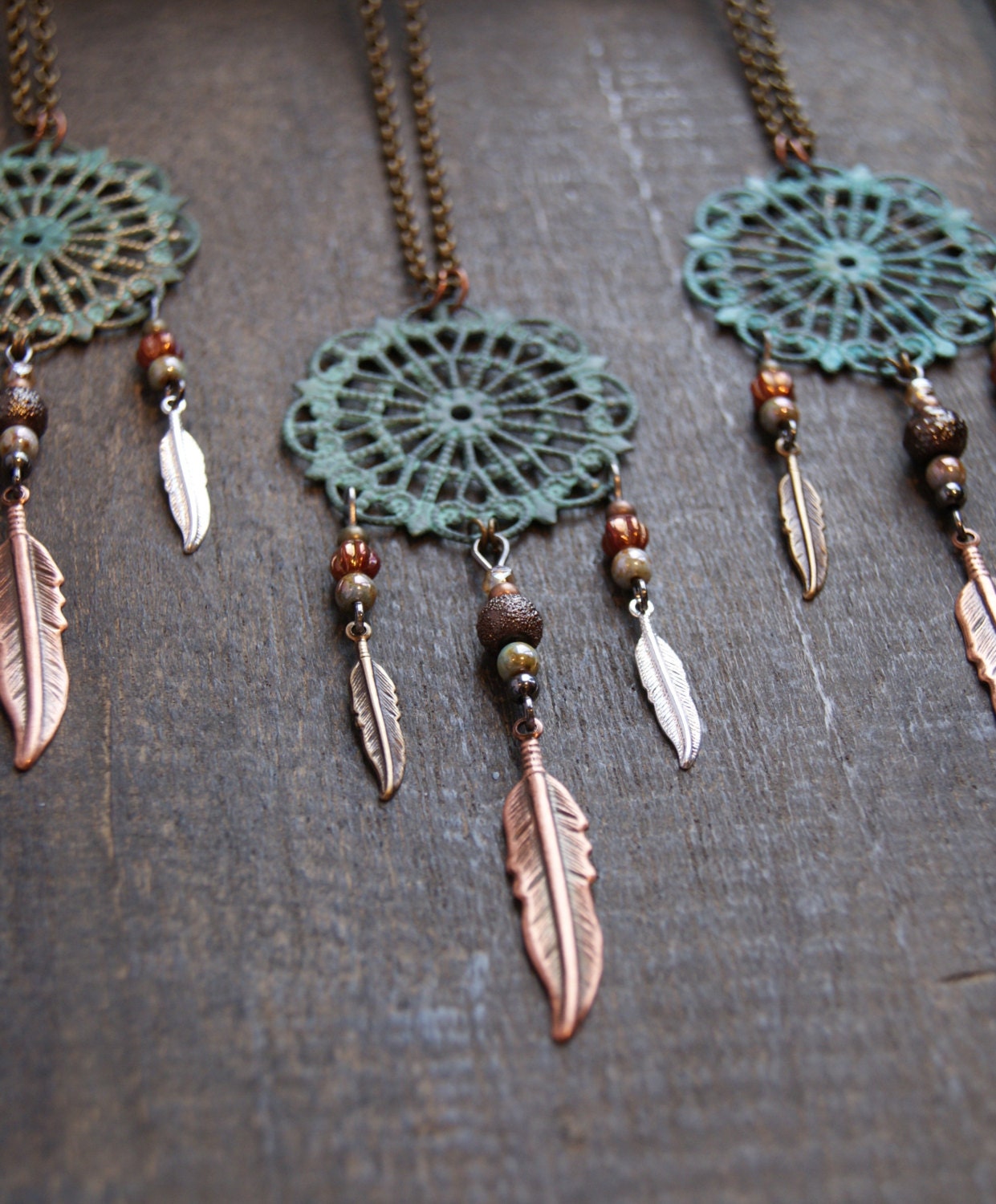 Dream Catcher Necklace Feather Dreamcatcher Necklace Dangly