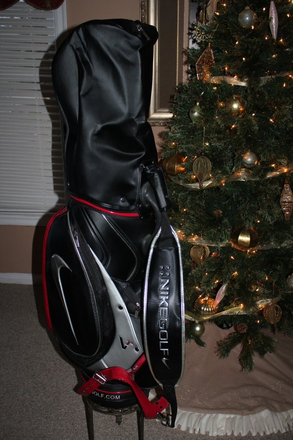 Nike Golf Bag Staff Golf Bag Large Leather by VintageTimeandLife