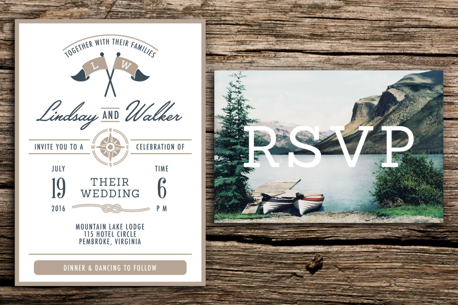 Lake Wedding Invitations 4