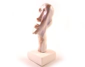 Small art ceramic sculpture,  desk accessory sculpture,  Miniature sculpture of a head, office decoration