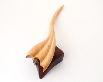 Wooden hair accessory, Hair sticks, Hair forks, Wood, Plum tree, Tigers eye, Silver, Hairpin, Handmade, WoodArtJewelry