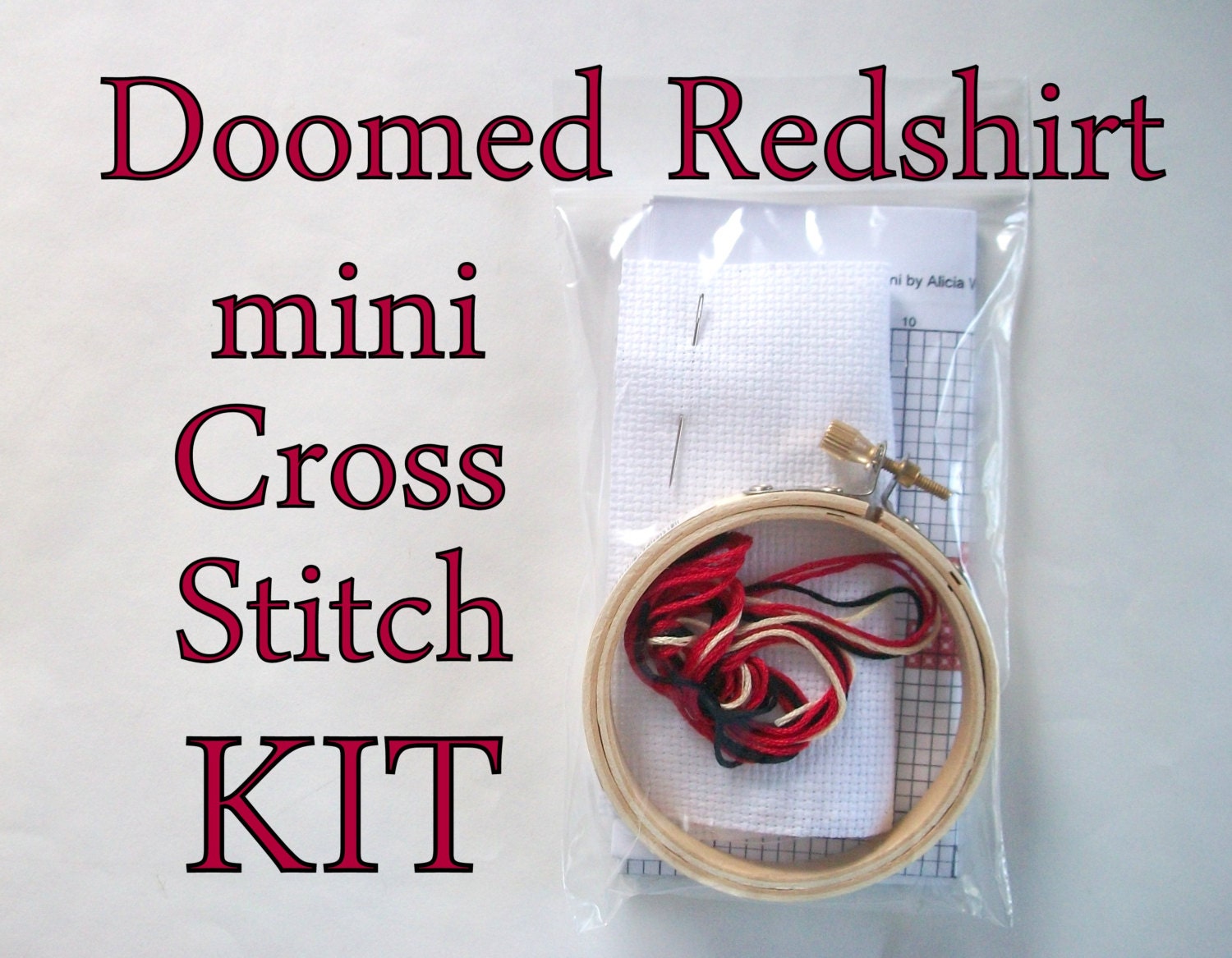 Cross Stitch Kit Doomed Redshirt single shirt