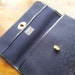 Celine 1970s canvas bag clutch dark blue denim vtg by annadakus