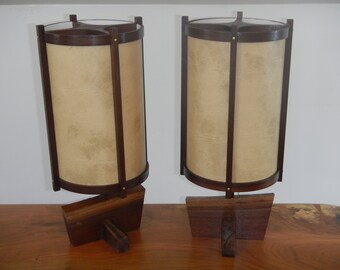 Mid Century Modern Lamps/Danish Modern/Table Lamp/Wood Lamp/Black Walnut Lamp/Modern/George Nakashima Inspired
