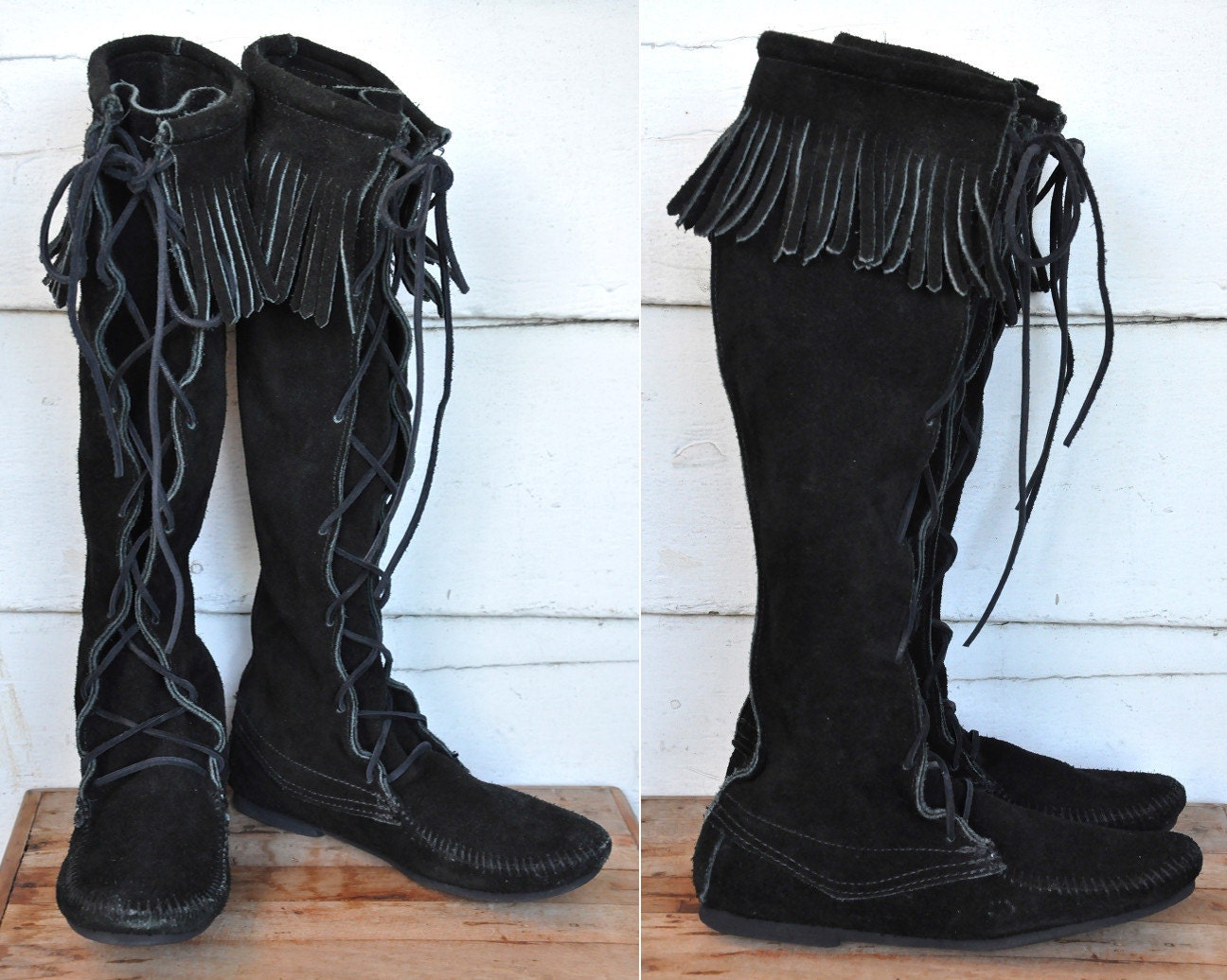 minnetonka long boots
