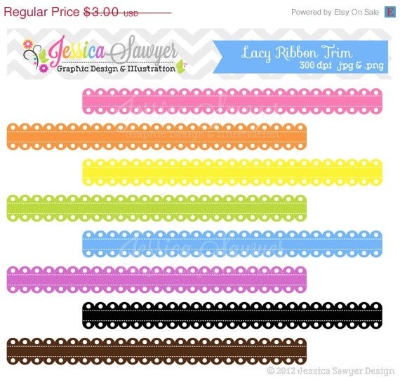 50% OFF - INSTANT DOWNLOAD, ribbon border, lace trim, digital lace, scalloped border, for commercial use, invites, etsy shop, graphic desig Il_570xn