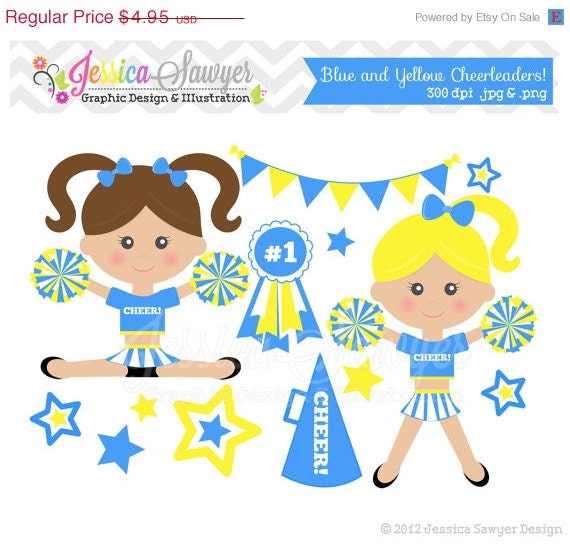 80% OFF - INSTANT DOWNLOAD cheerleader clip art, cheer clipart, cheerleader graphic for invitations, announcements, design Il_570xn