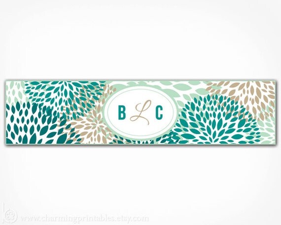 Floral Water Bottle Labels - PRINTABLE DIY Digital File - Wedding Garden Party Bridal Shower Girl Baby Shower Birthday - Floral Collection Il_570xn