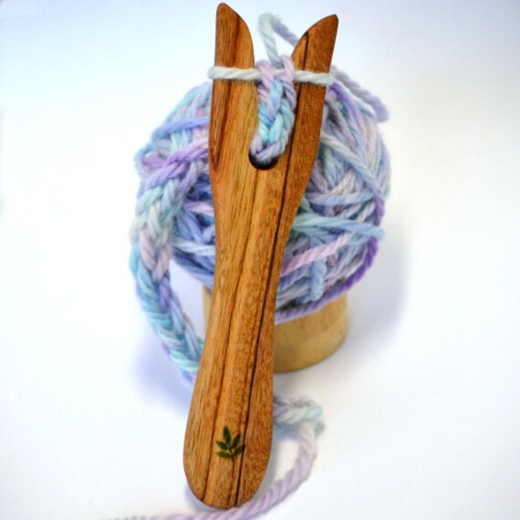 Wooden Knitting Fork Lucet. Christmas crafts for kids.