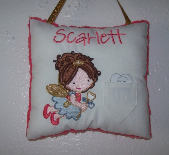 Tooth Fairy Pillow custom: personalized embroidery machine